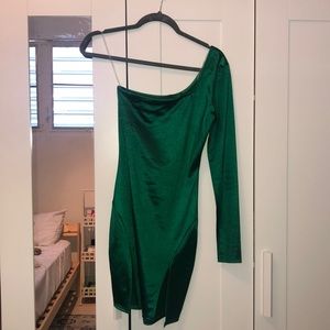 Night Green Satin Dress